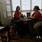 Break room with Ali and Deeanna