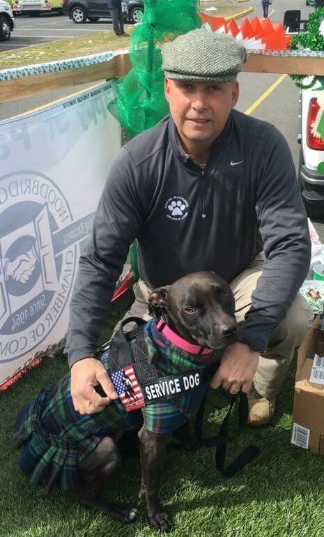 Jeff Mullins and his service dog Zoey