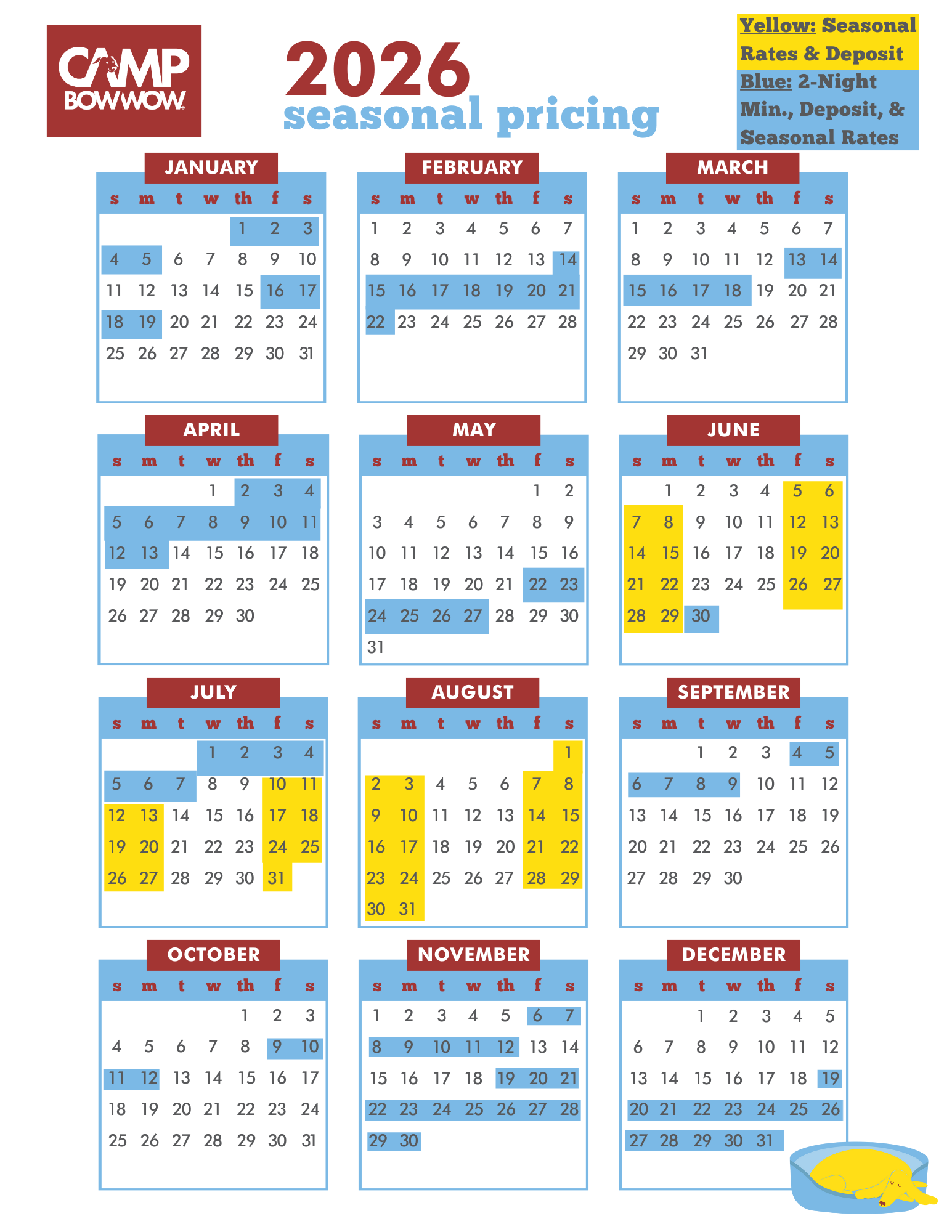 2026 calendar