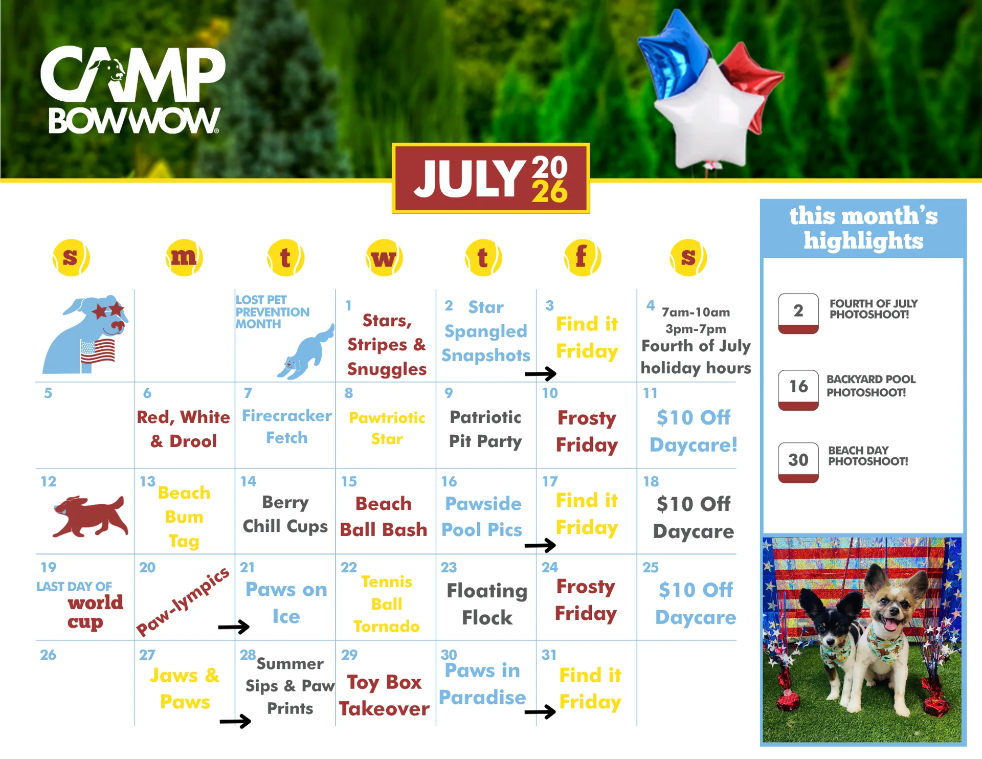 july calendar